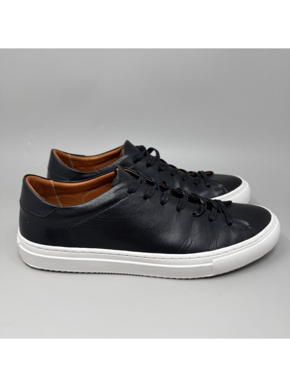 Beckett Simonon Reid Casual Sneakers Mens 8 Handcrafted Black Leather